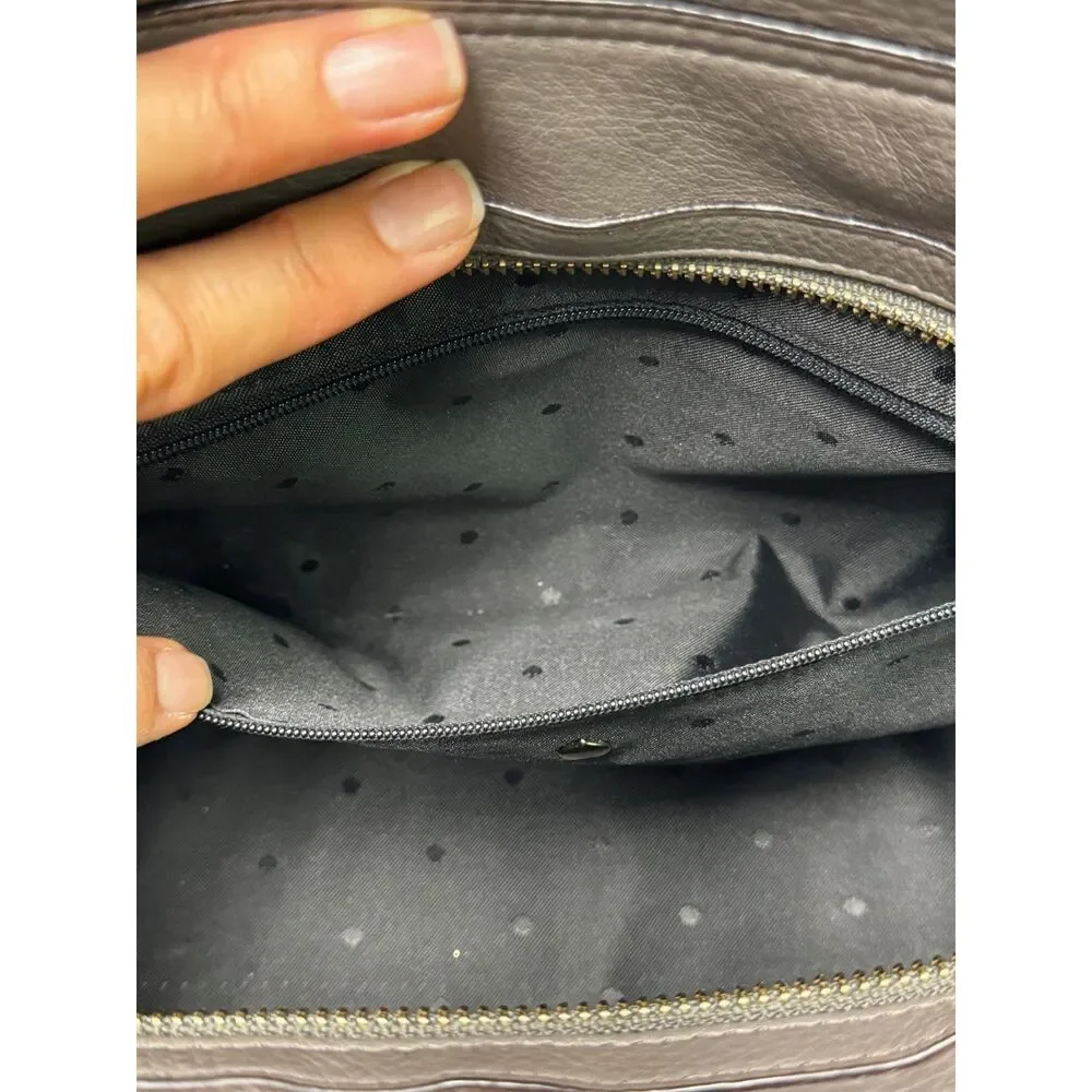 KATE SPADE New York Chatham Lane Harlan Satchel Bag Stone Grey